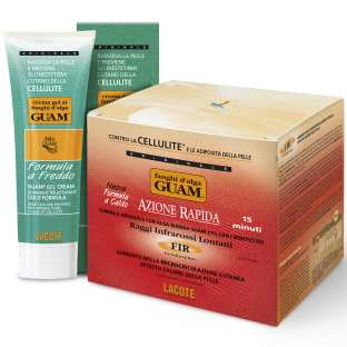 500 g Dose Guam Algenfango und 250 ml Tube Guam Hautstraffendes Gel